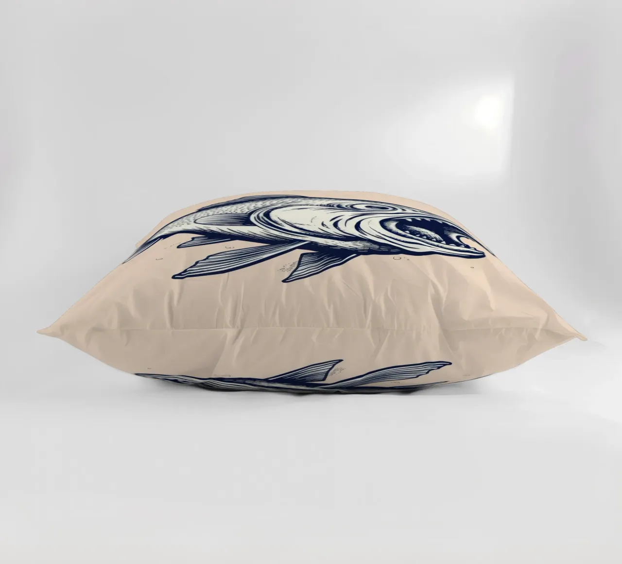Retro Salmon decorative cushion by Funny Animals