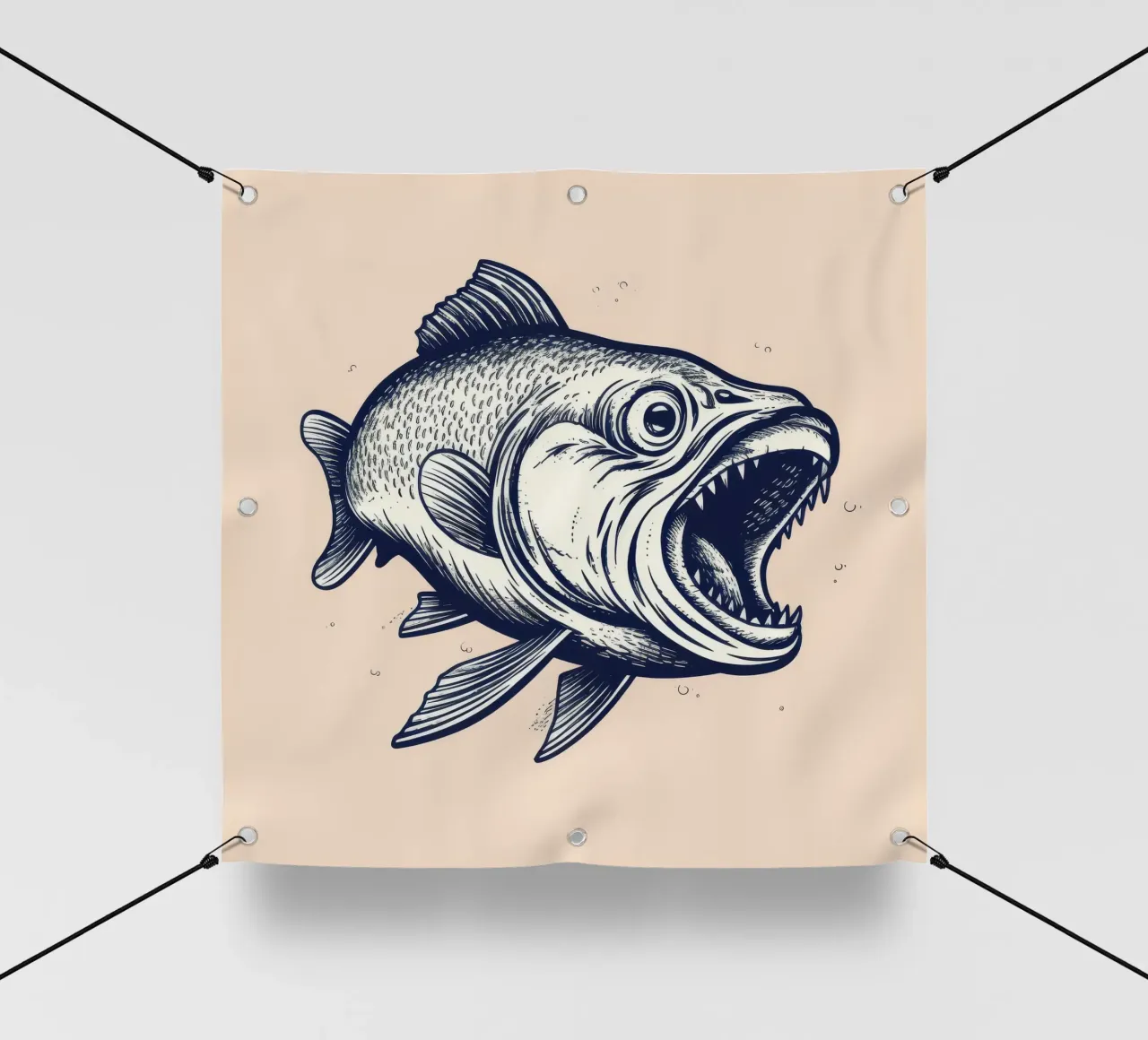 Salmone retrò telo in pvc da Funny Animals