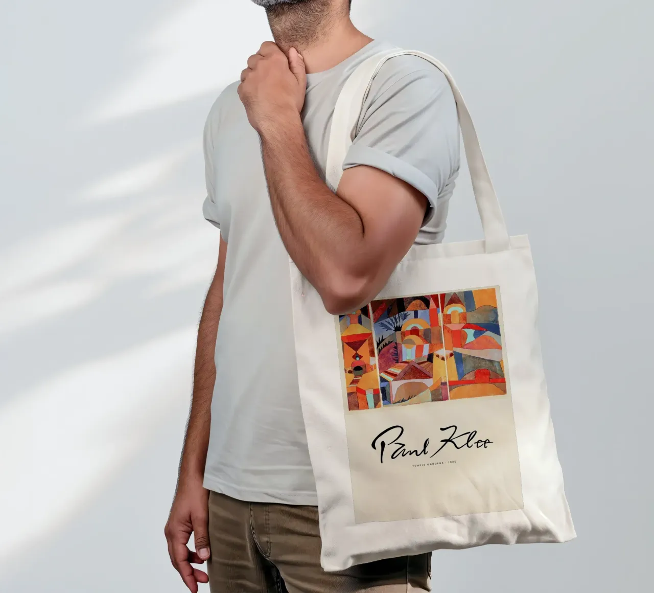 Klee - Temple Gardens II borsa in juta da Vintage by JUNIQE