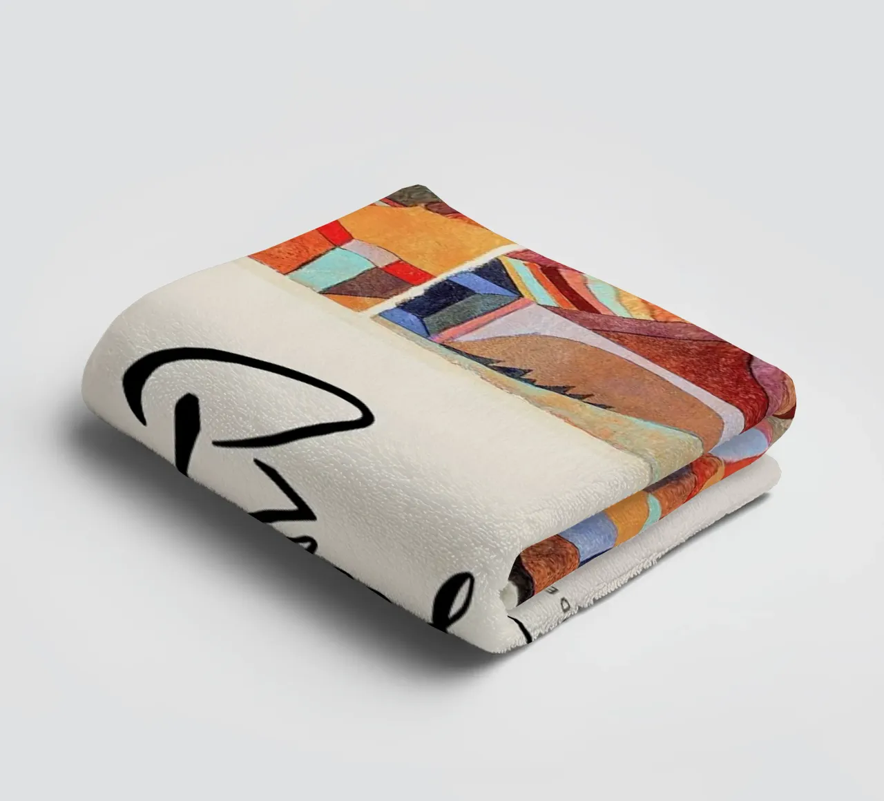 Klee - Temple Gardens II badhanddoek van Vintage by JUNIQE