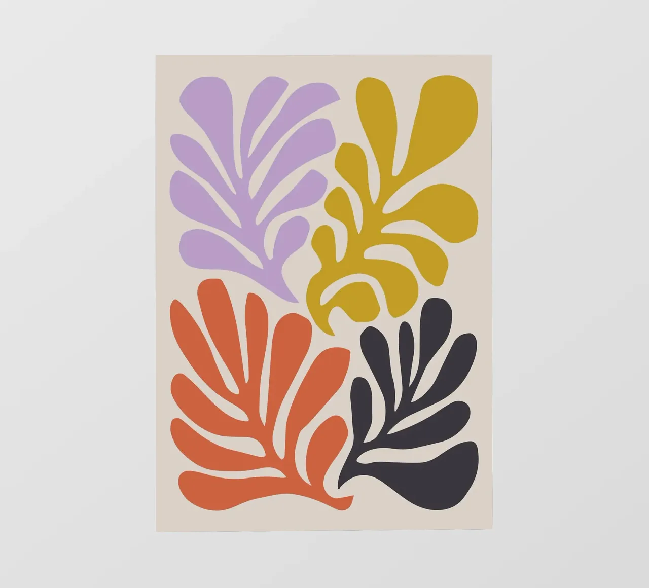 Modern Abstract Botanicals in Warm and Vibrant Hues pvc cover by E Cannon