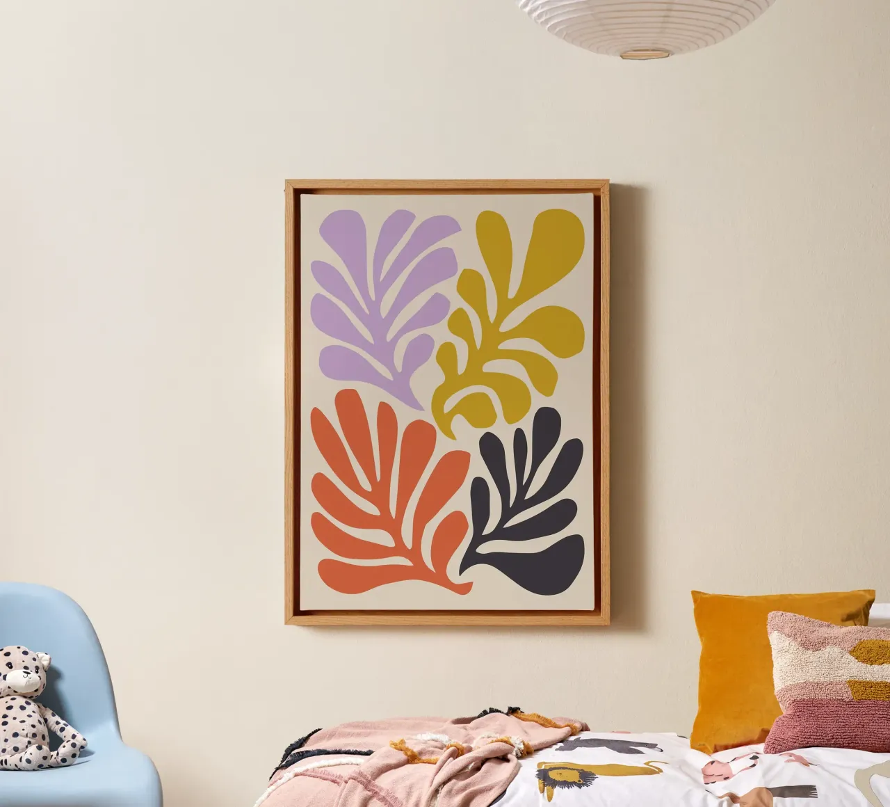 Modern Abstract Botanicals in Warm and Vibrant Hues canvas by E Cannon