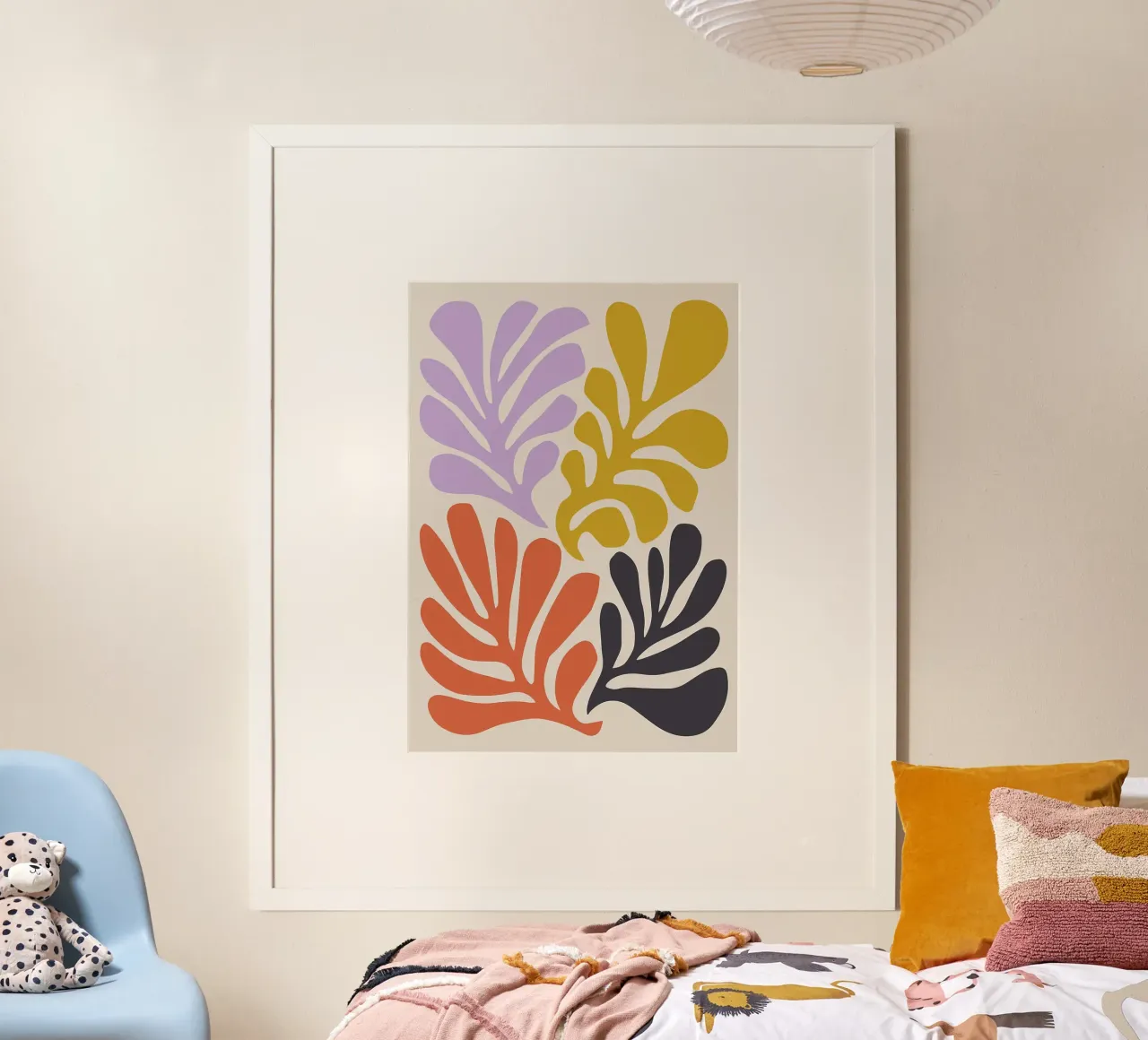 Modern Abstract Botanicals in Warm and Vibrant Hues hahnemühle by E Cannon