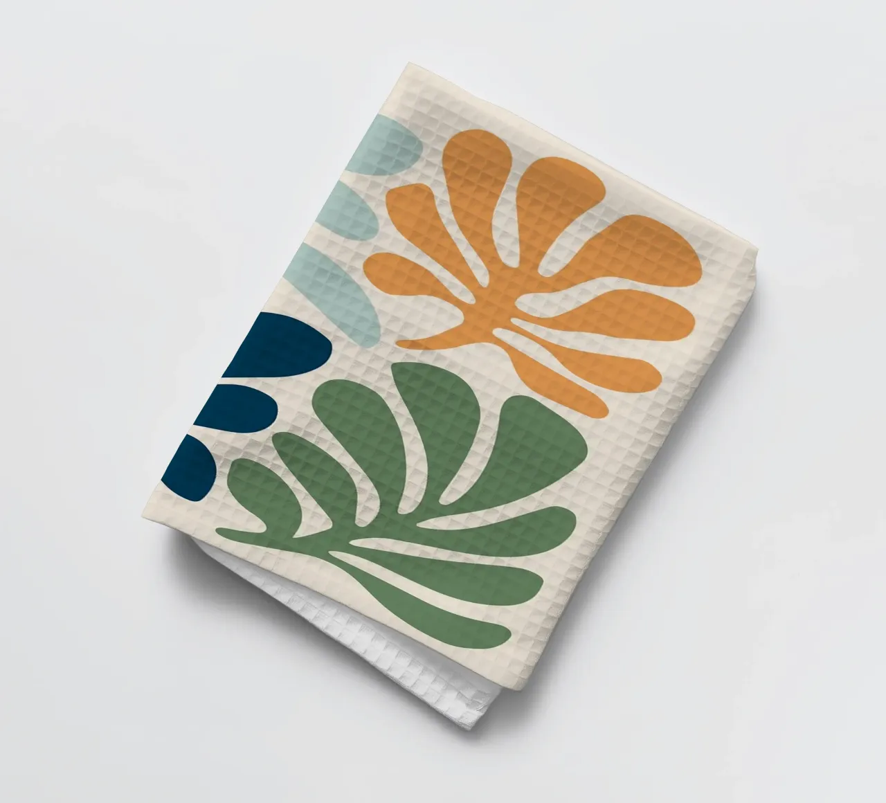 Collage botanico moderno di metà secolo nei toni della terra canovaccio da cucina da E Cannon