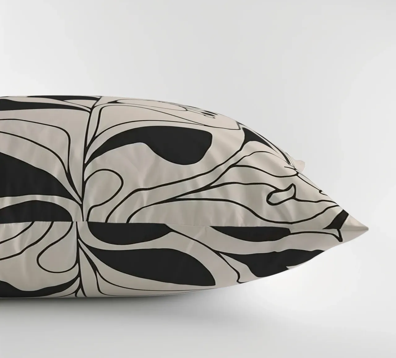 Arte floreale in bianco e nero cuscino da E Cannon