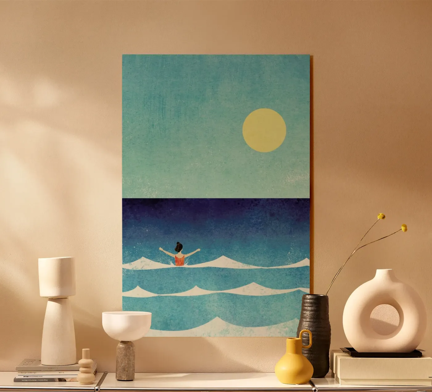 In The Waves acryl van Henry Rivers