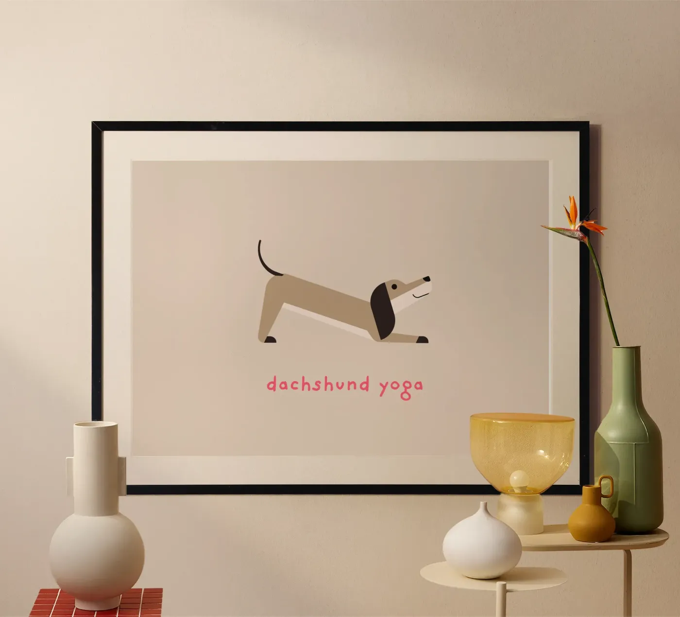 Dackel Yoga poster da Carolin Vonhoff