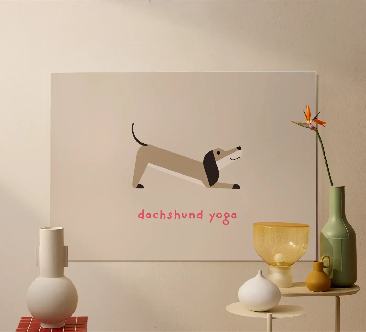 Dackel Yoga poster da Carolin Vonhoff