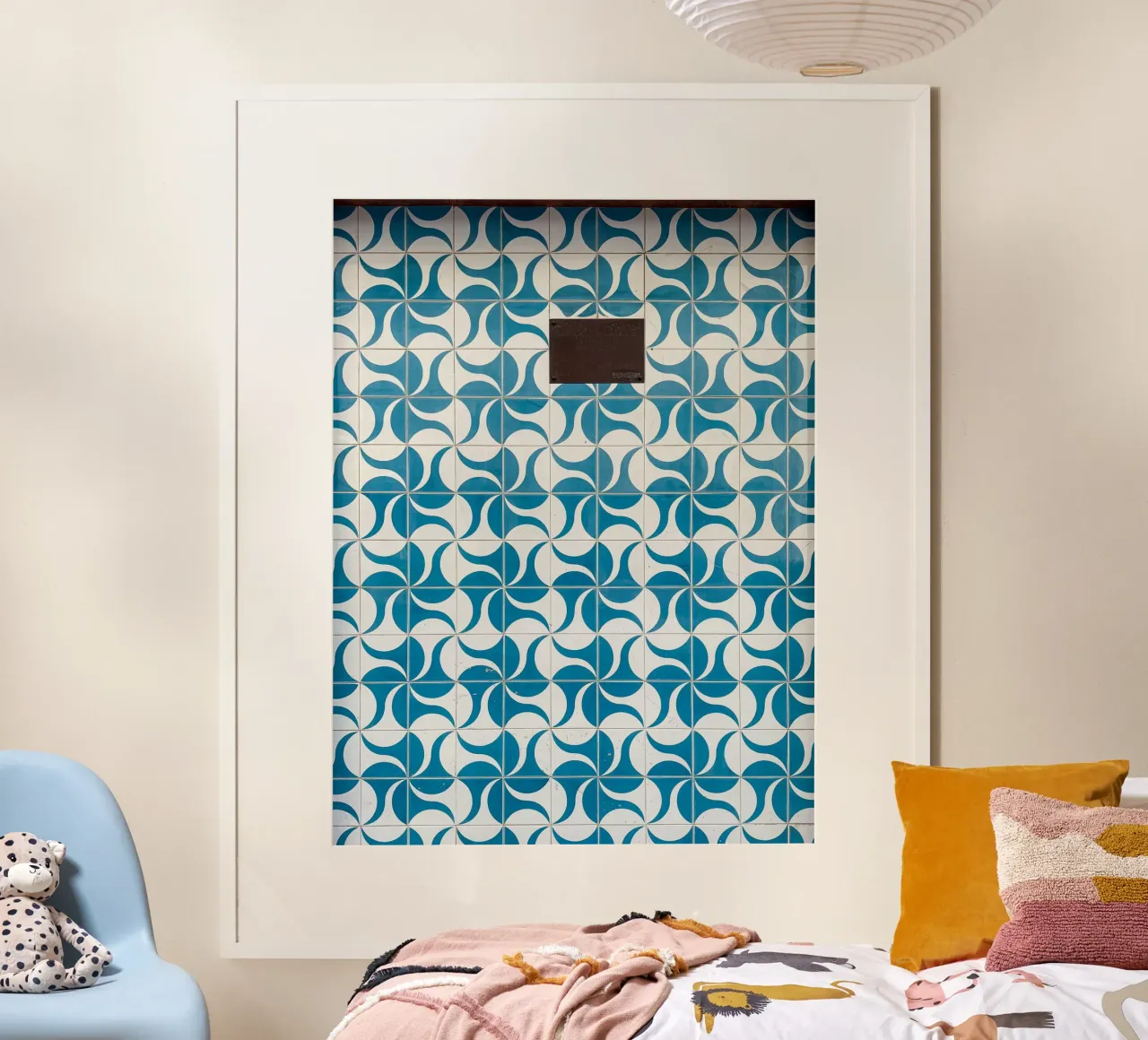 Portuguese Tiles I poster con telaio in legno da Thilo Grøsch