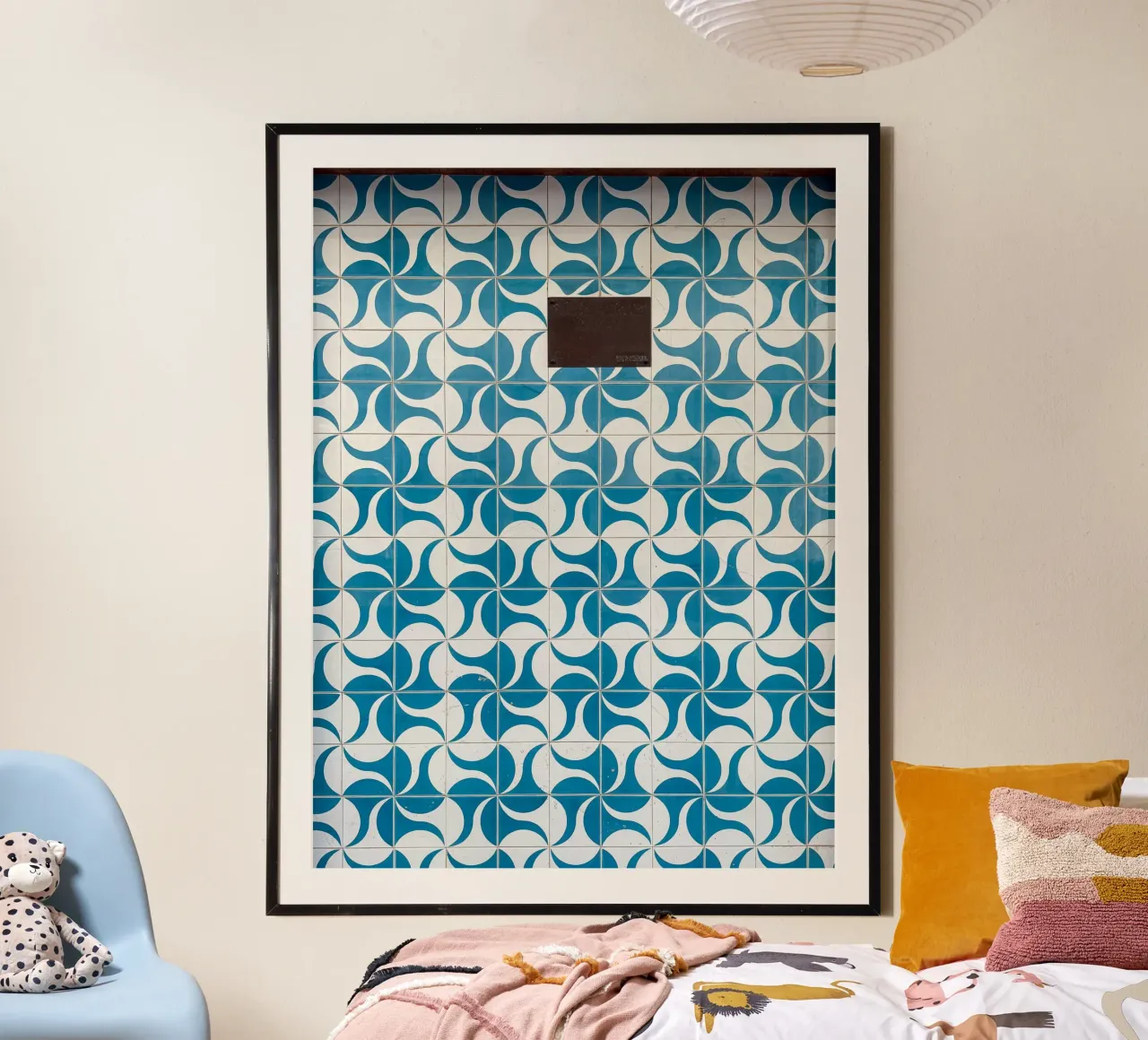 Portuguese Tiles I poster con telaio in legno da Thilo Grøsch