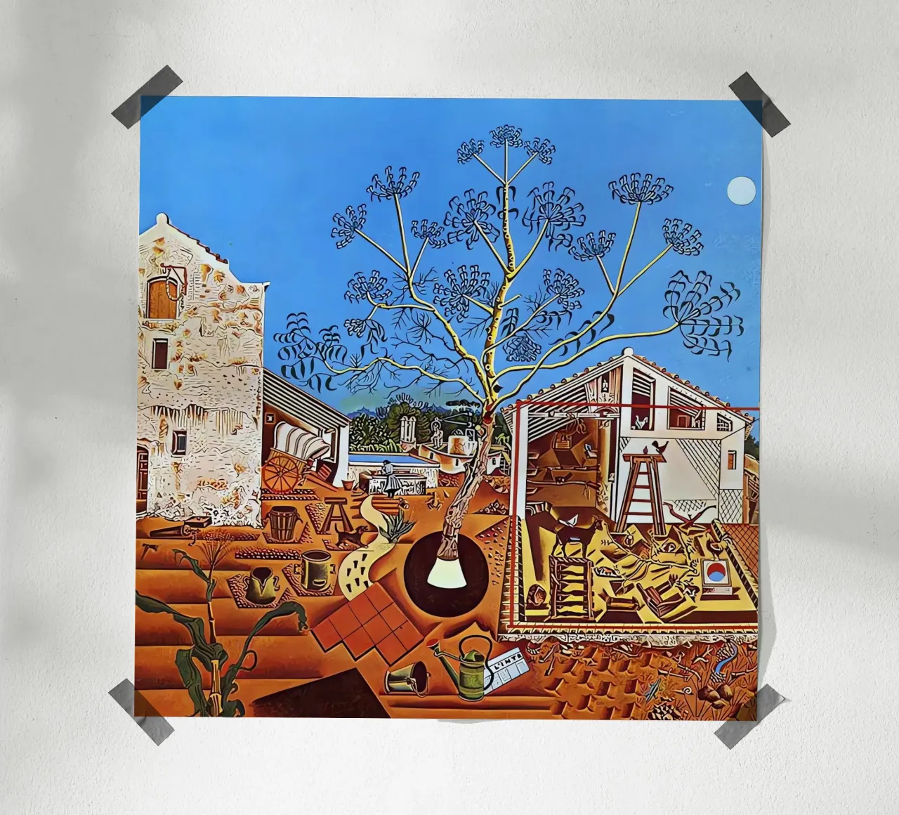 Joan Miró poster con telaio in legno da Narciso