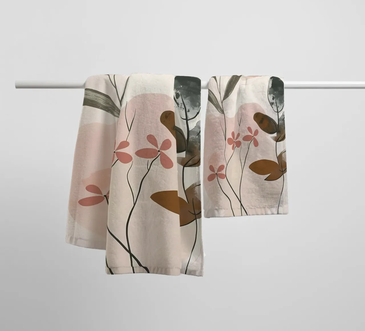 foglie fiori forme astratte asciugamano da bagno da Robert Wiesner