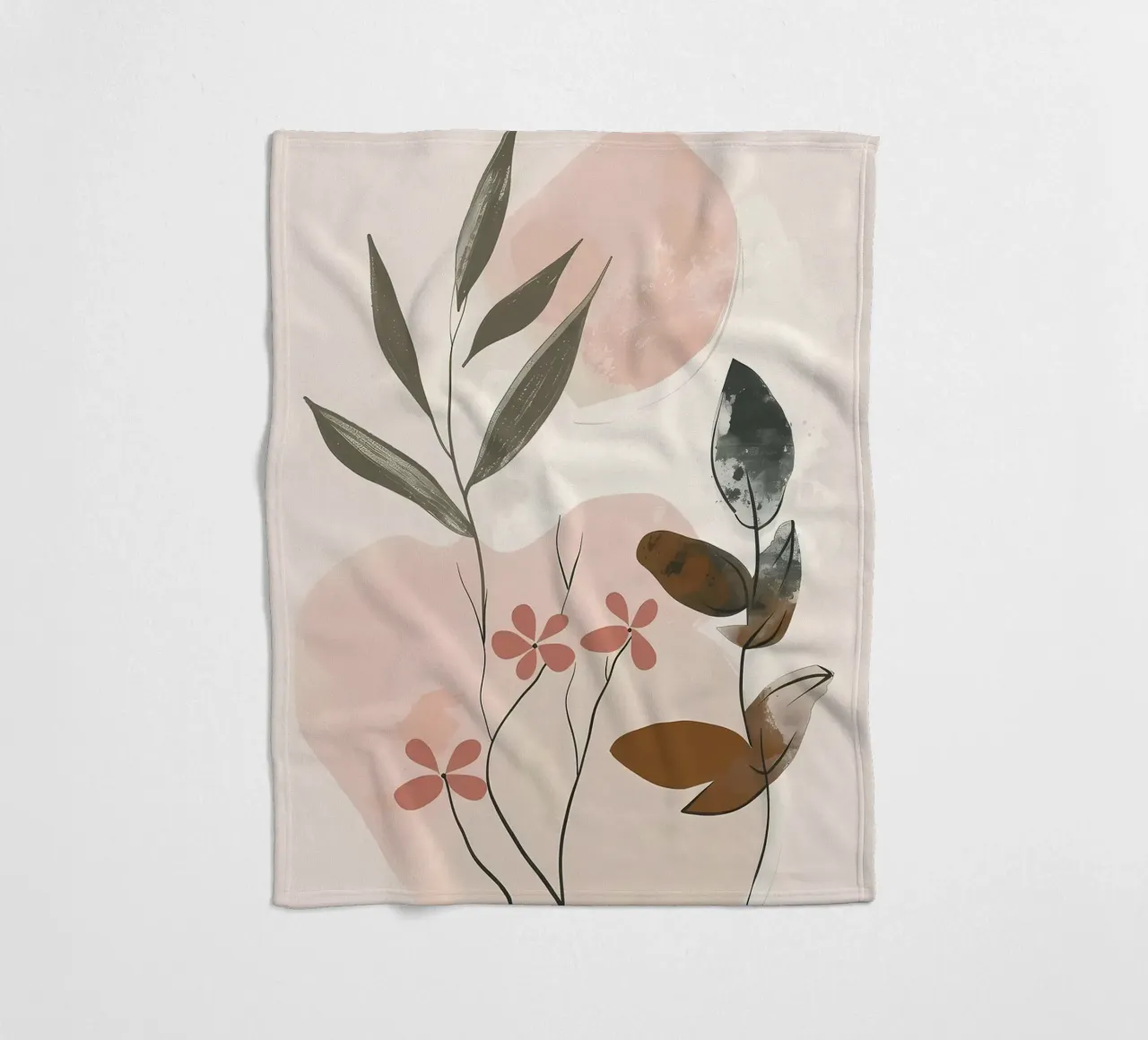 foglie fiori forme astratte coperta in pile da Robert Wiesner