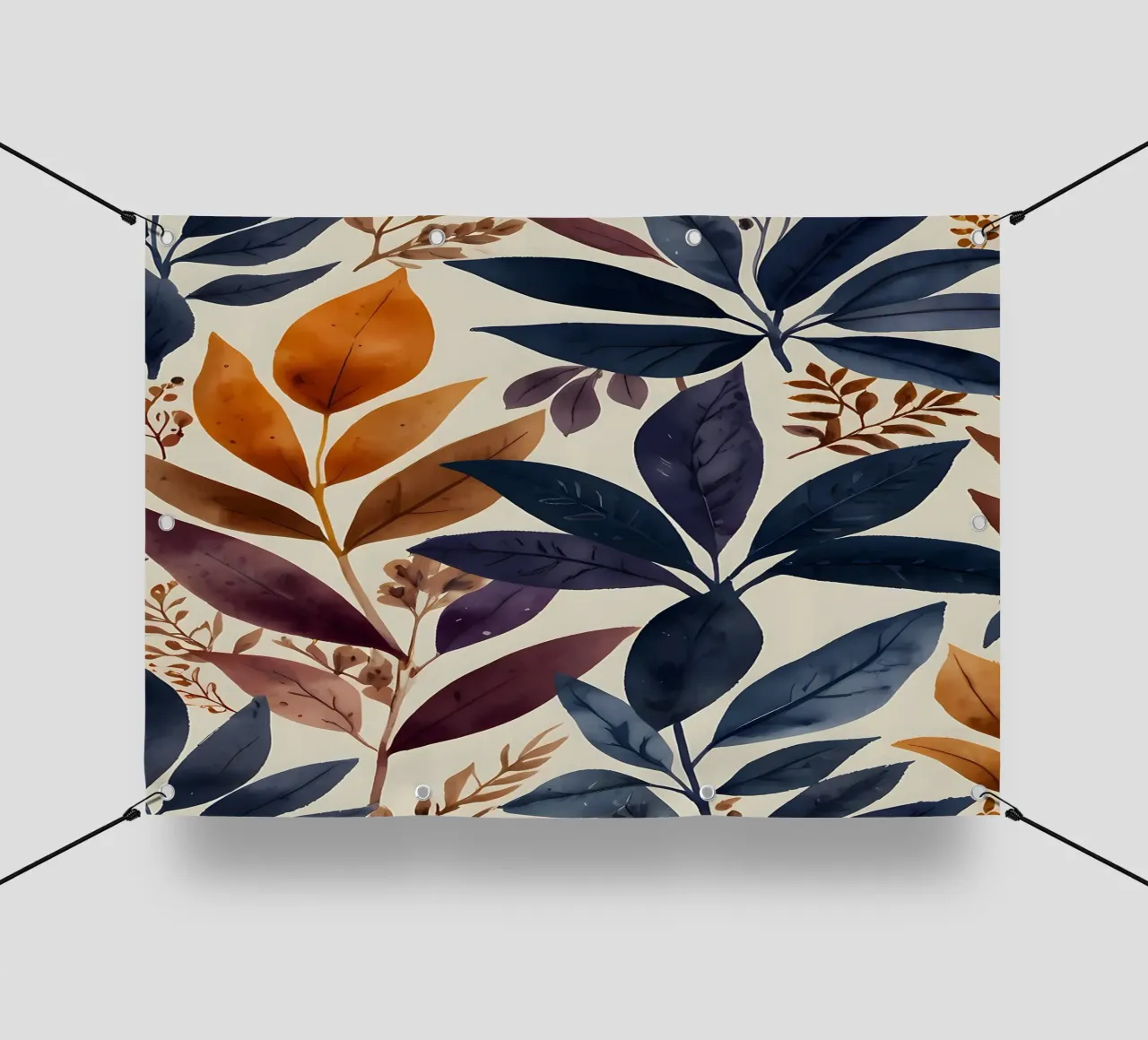 leaves foliage blue leaves pvc cover by Robert Wiesner