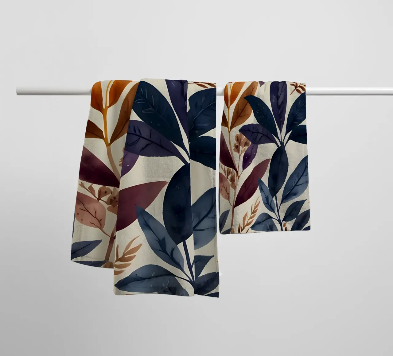 hojas follaje hojas azules toalla de baño de Robert Wiesner