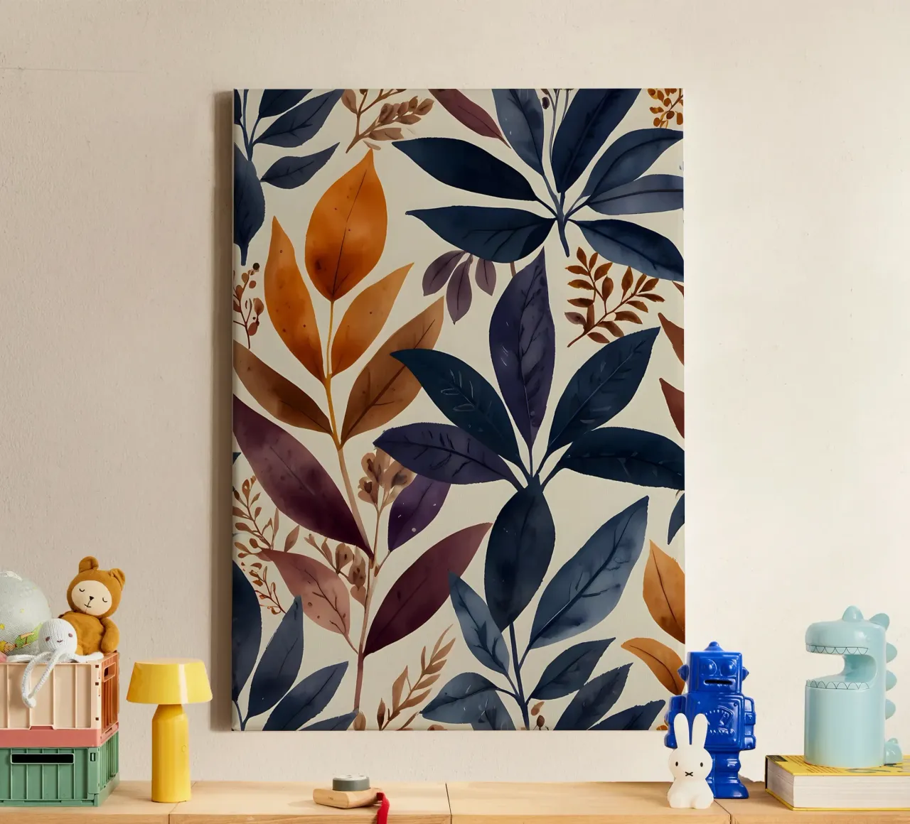 leaves foliage blue leaves canvas by Robert Wiesner