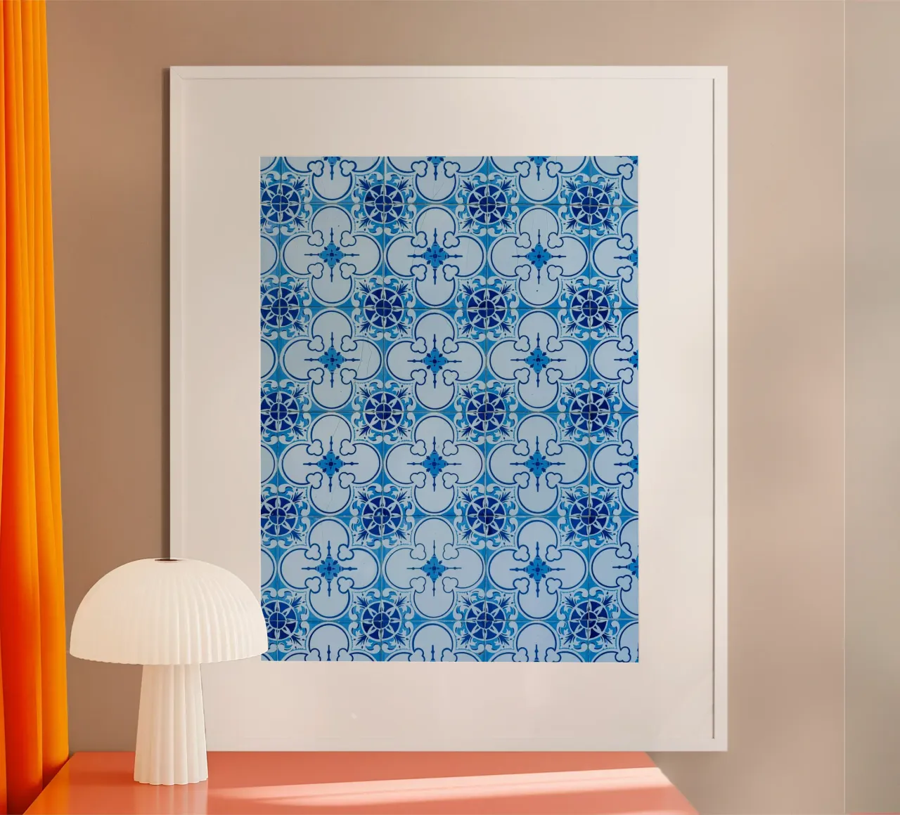 Portuguese Tiles IV poster con telaio in plastica da Thilo Grøsch