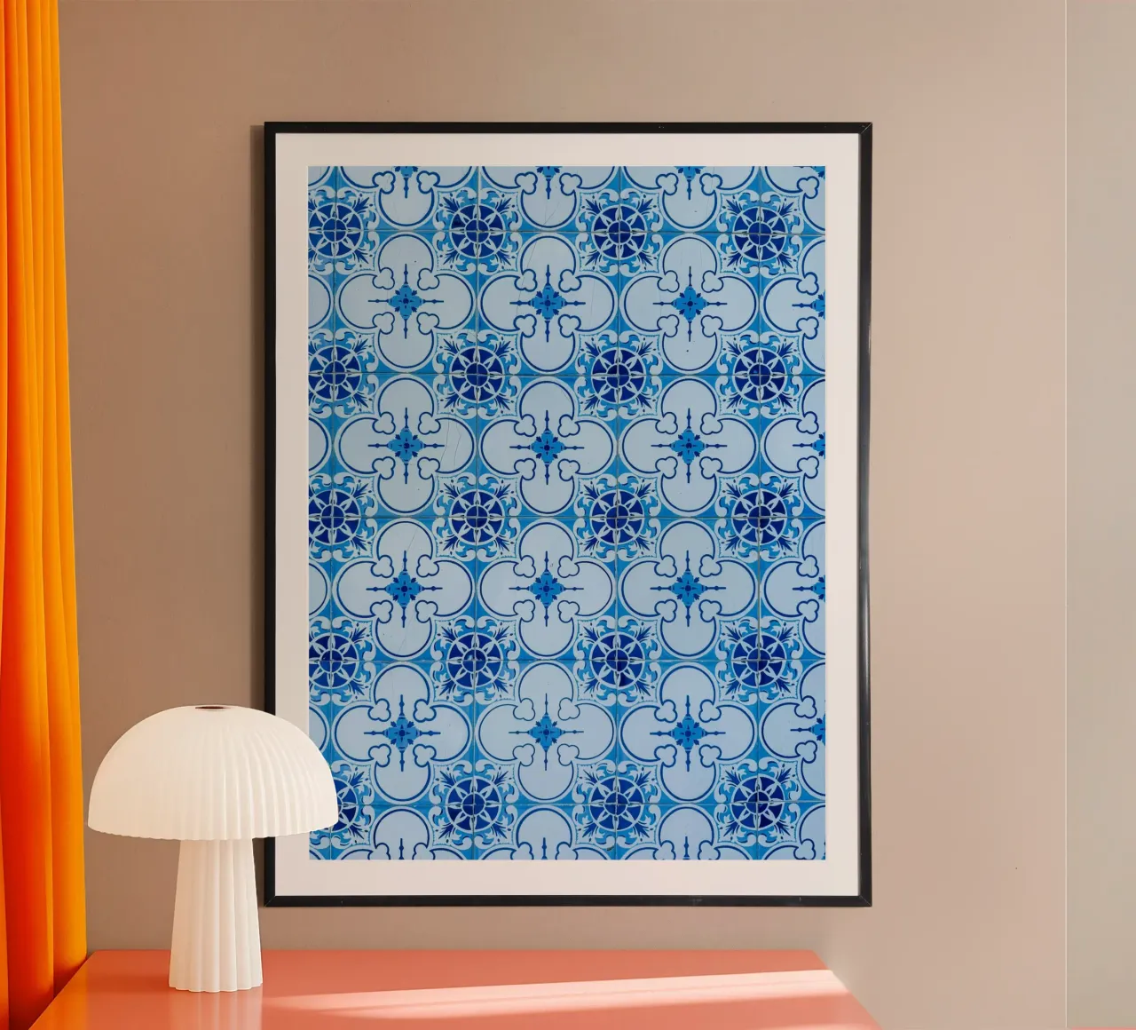 Portuguese Tiles IV poster con telaio in plastica da Thilo Grøsch