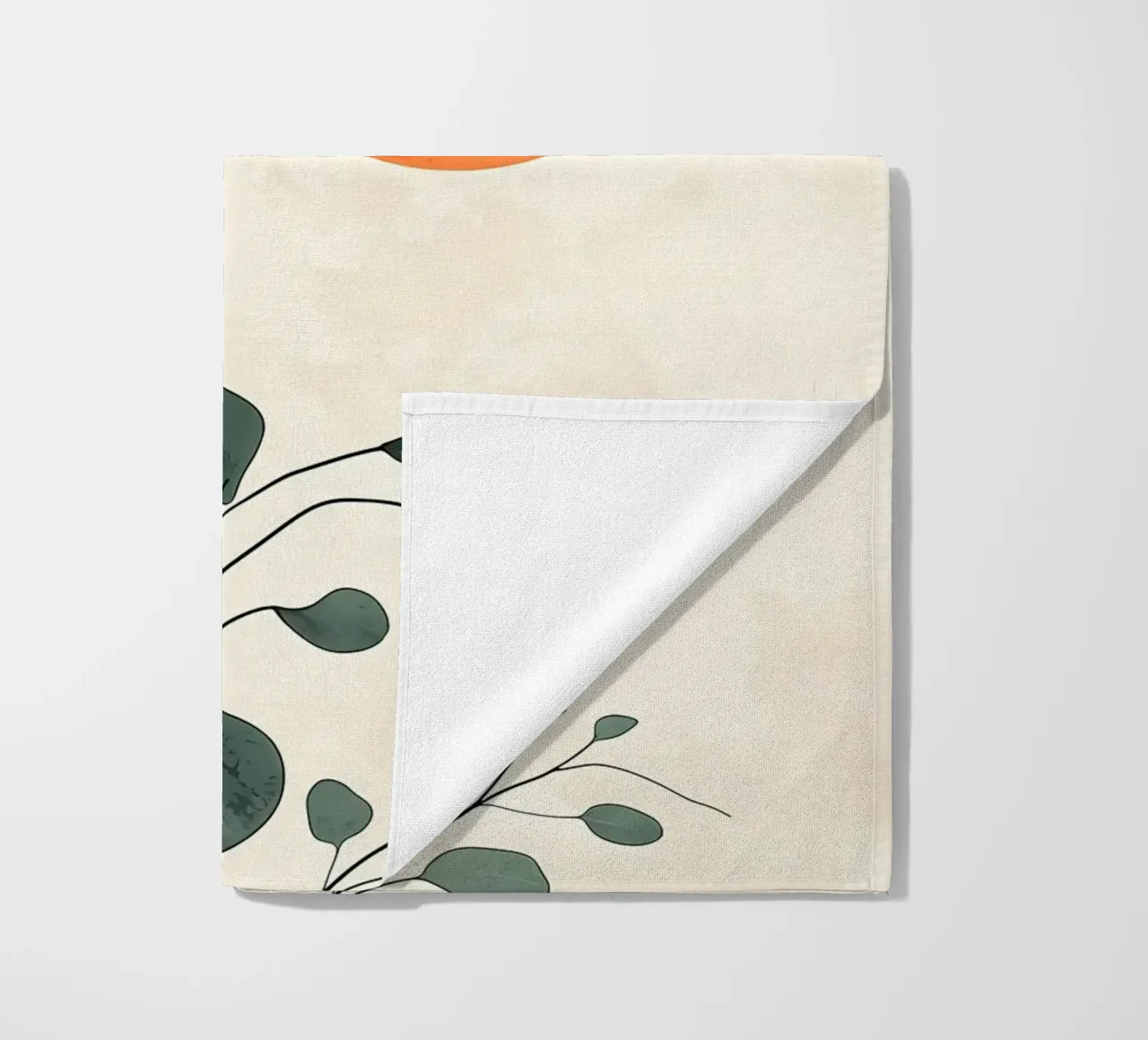 sun orange circle minimal beach towel by Robert Wiesner