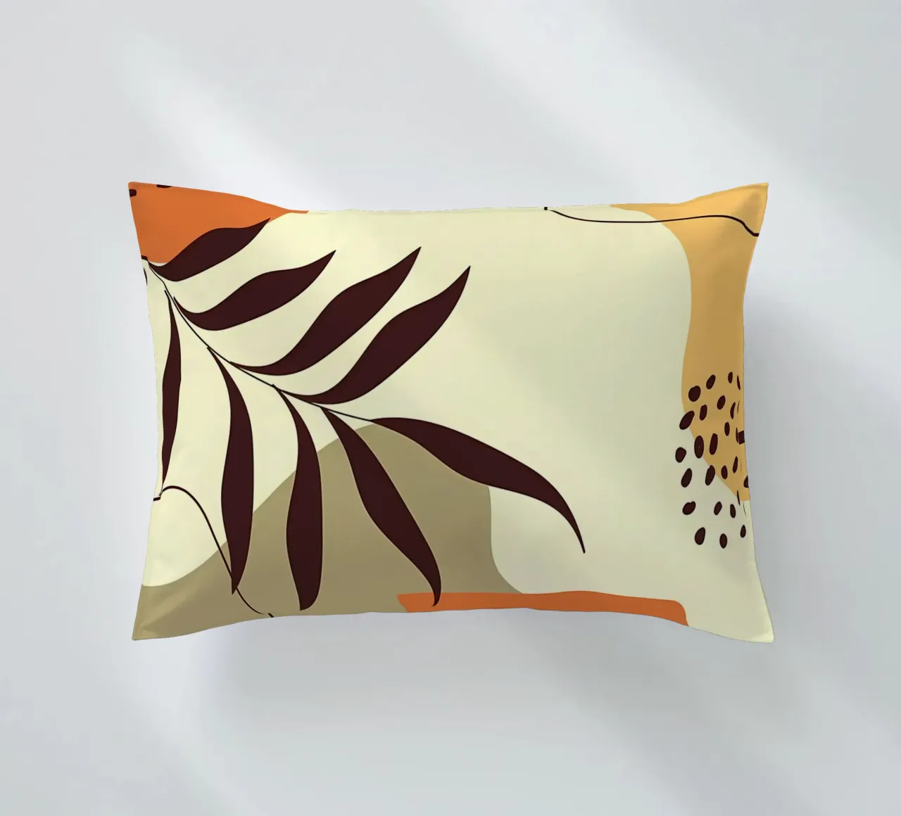 foglie a linee curve a pois cuscino da Robert Wiesner