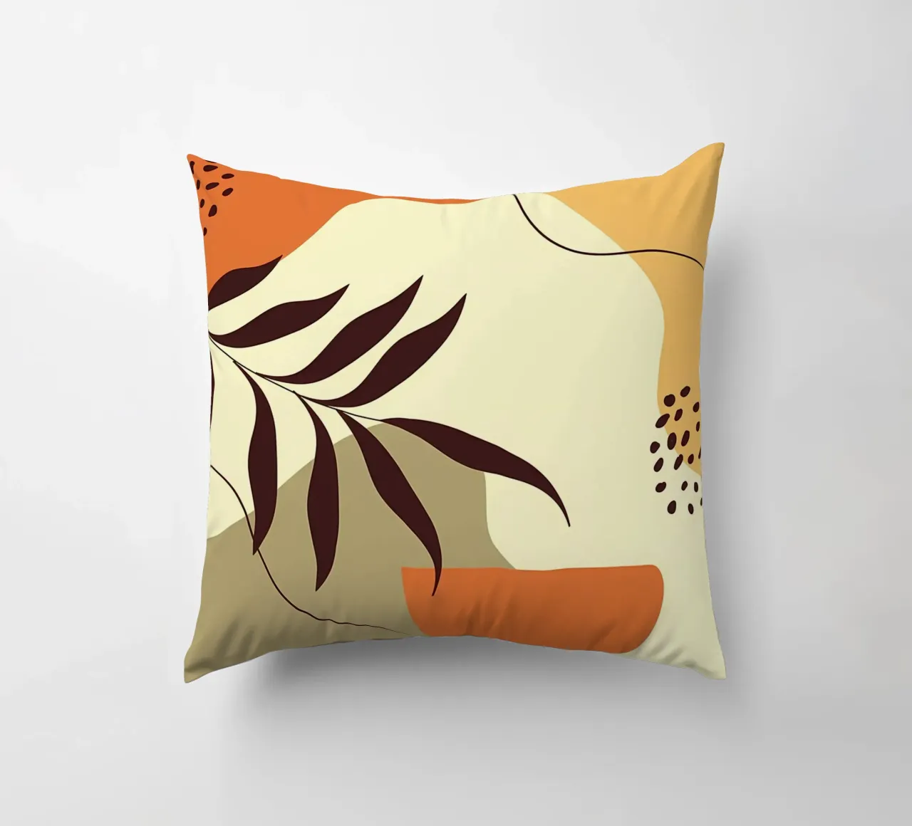 foglie a linee curve a pois cuscino da Robert Wiesner