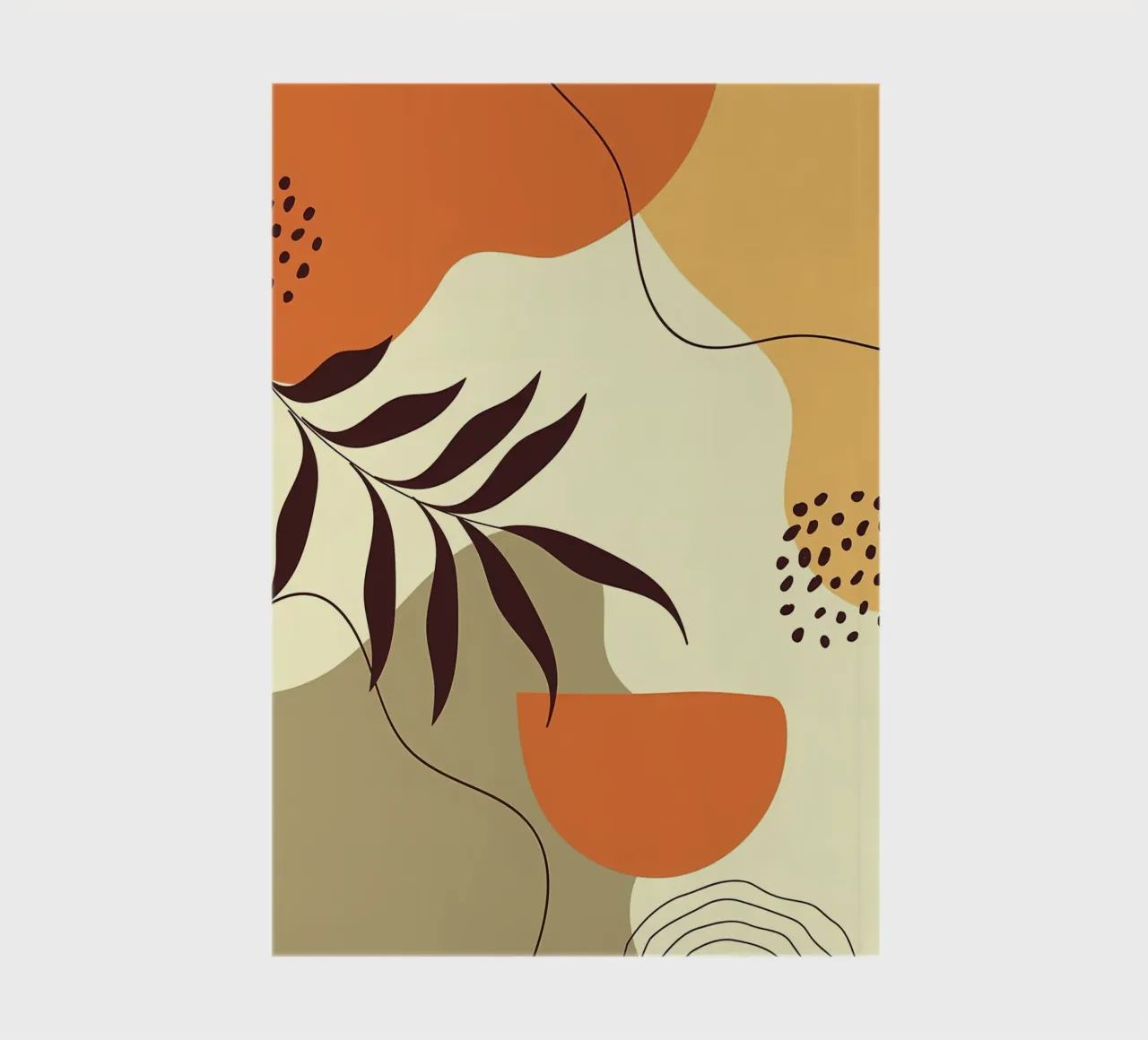 leaves curved-lines polka-dots notebook by Robert Wiesner
