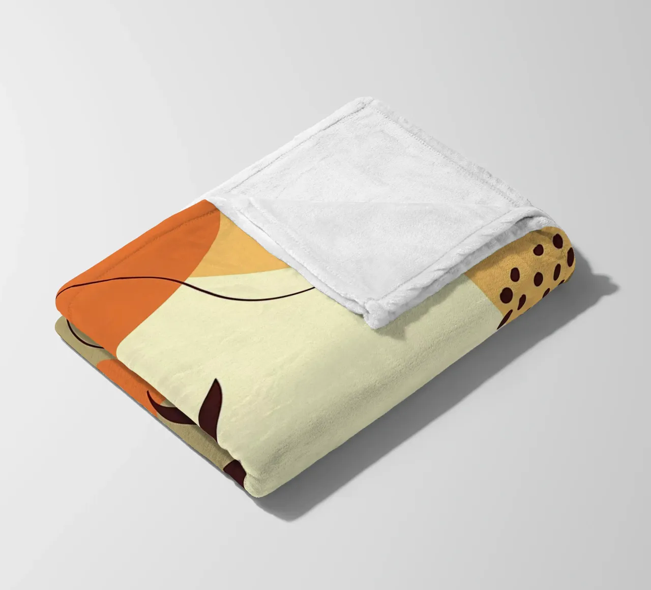 foglie a linee curve a pois coperta in pile da Robert Wiesner