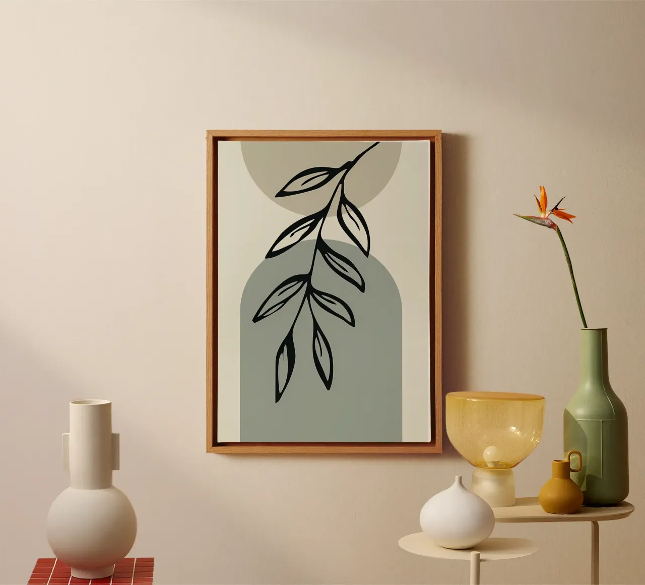leaves branch shapes canvas by Robert Wiesner