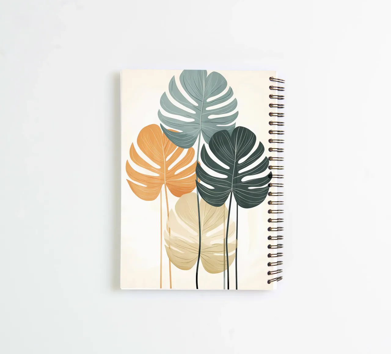 monstera leaves botanical spiral notebook by Robert Wiesner
