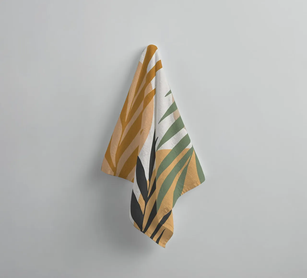 leaves abstract shapes nature motifs towel by Robert Wiesner
