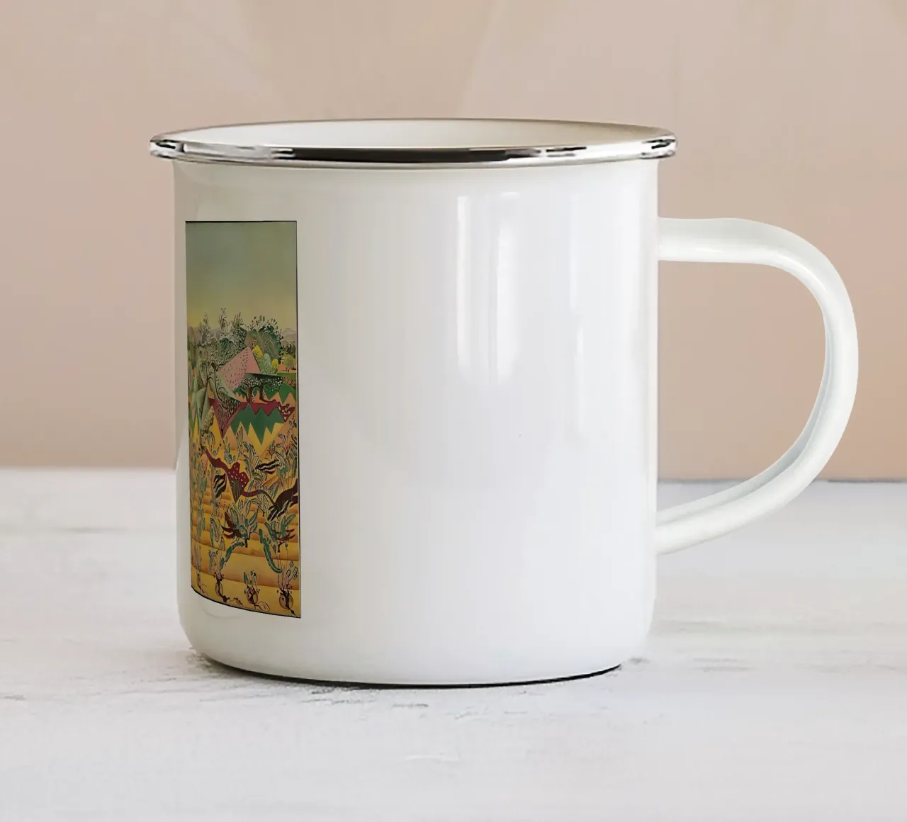 Viti e ulivi tazza in smalto da Narciso