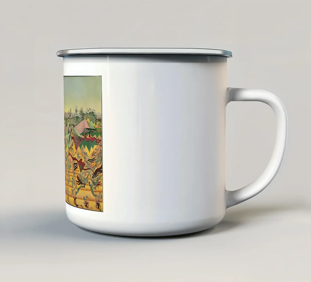 Viti e ulivi tazza in smalto da Narciso
