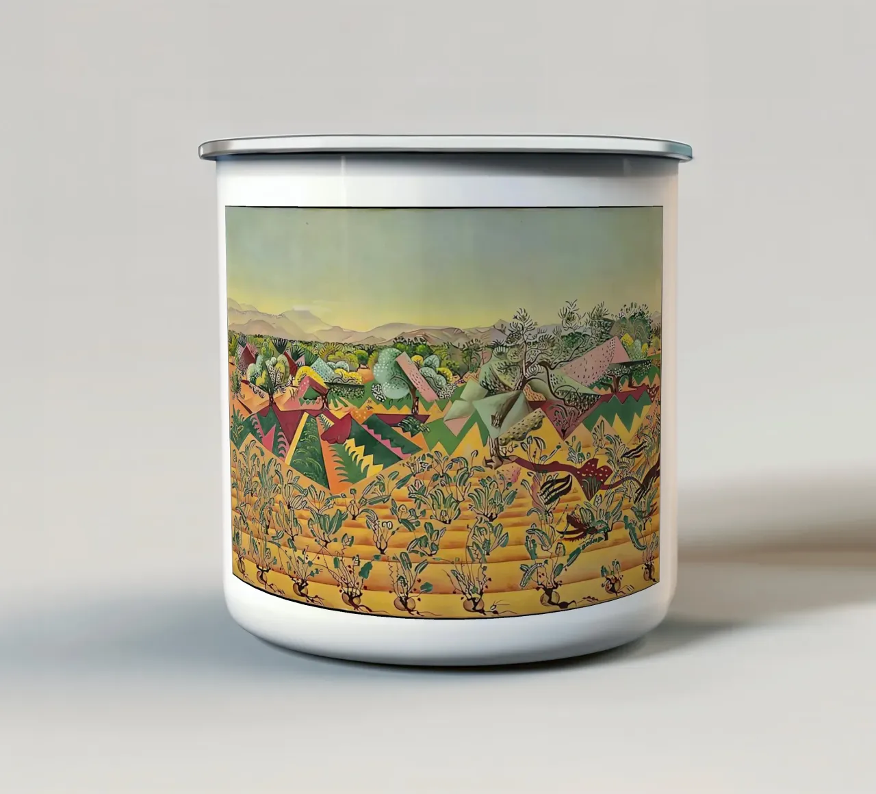Viti e ulivi tazza in smalto da Narciso