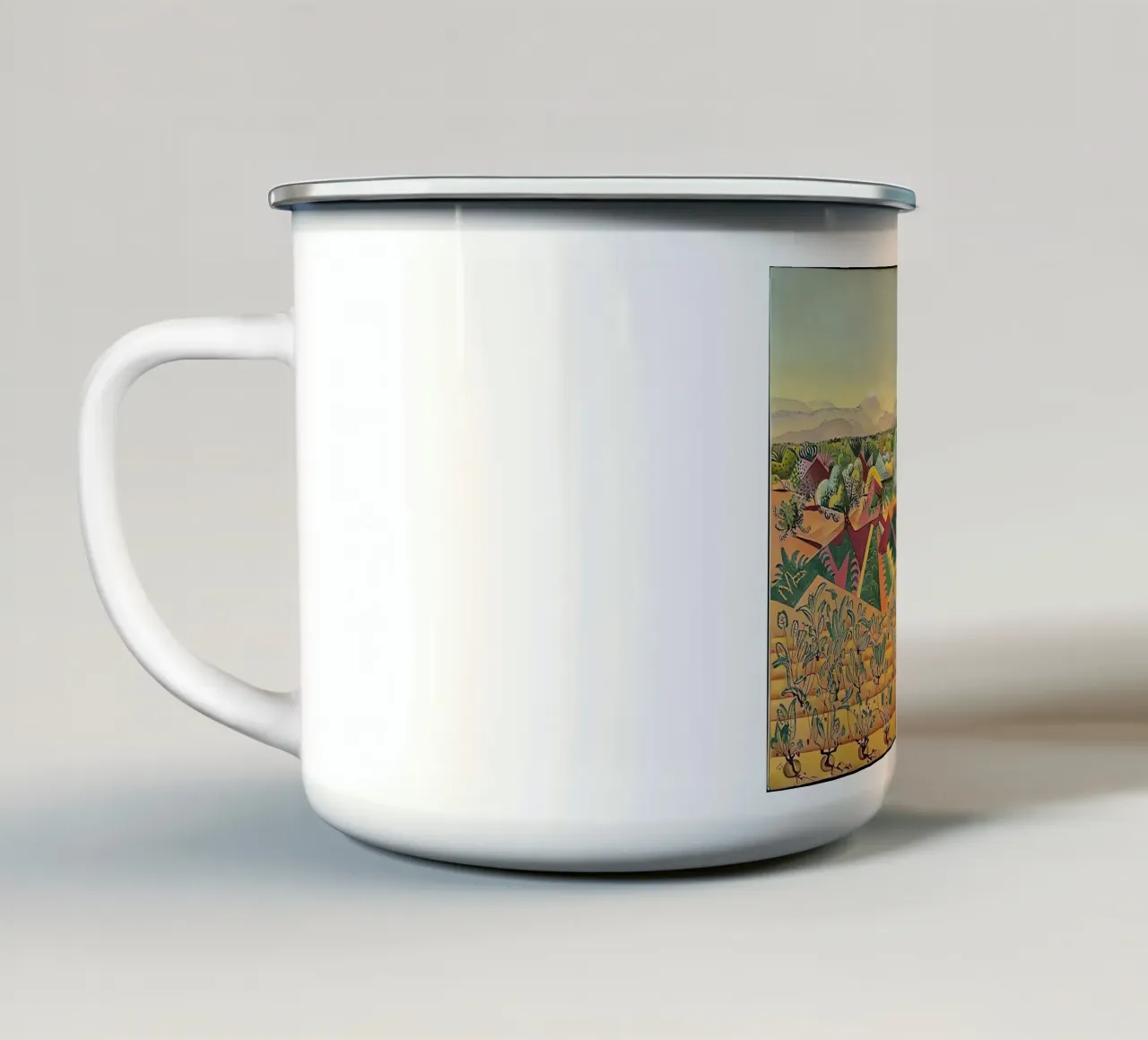 Viti e ulivi tazza in smalto da Narciso