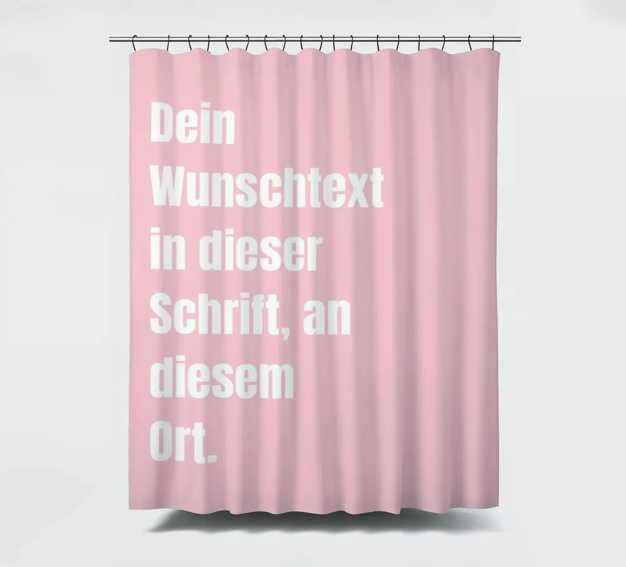 Wunschtext in rosa weiß tenda da doccia da WORTSPIEL