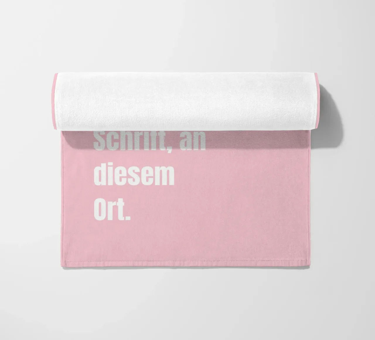 Wunschtext in rosa weiß telo mare da WORTSPIEL