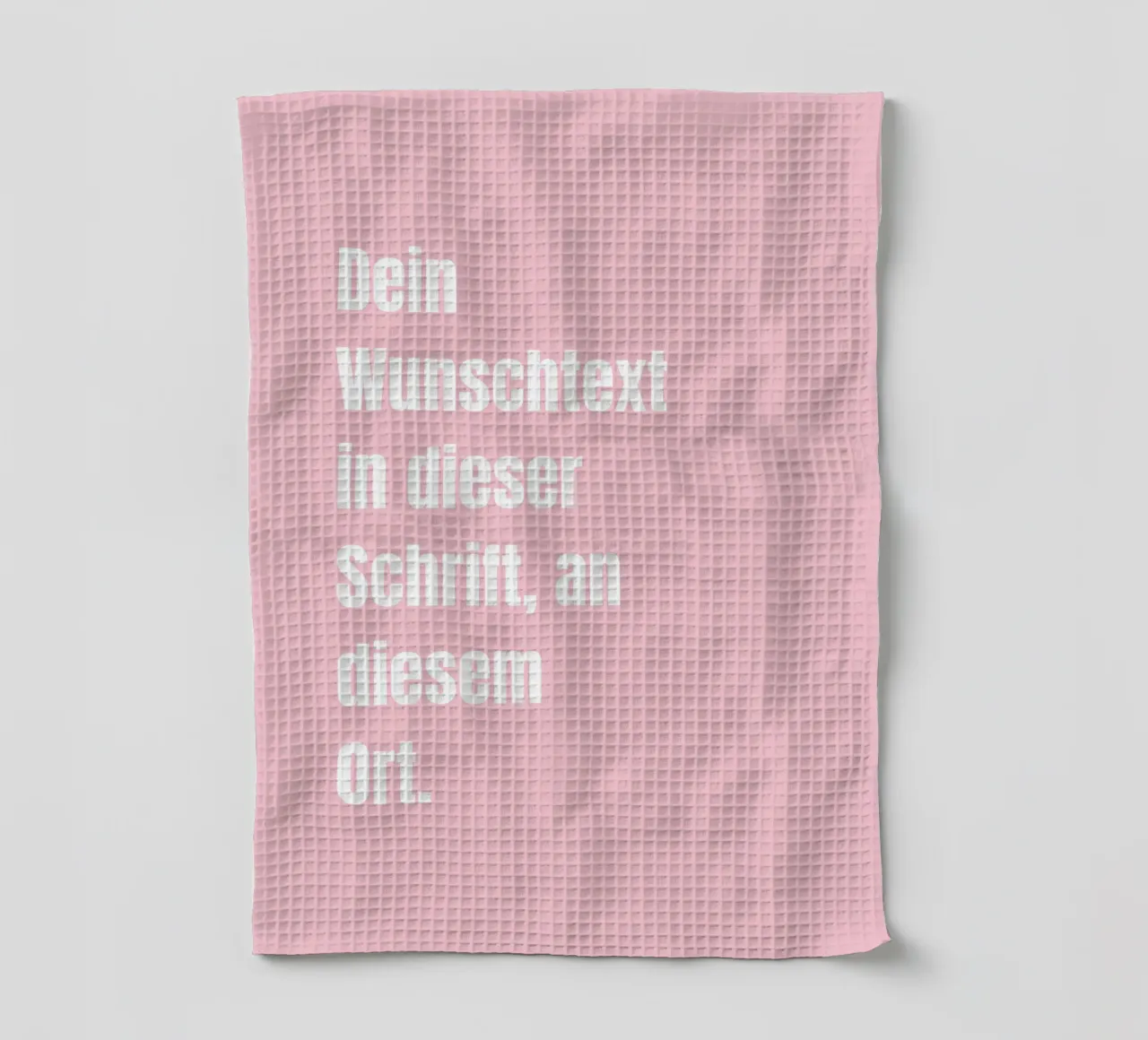Wunschtext in rosa weiß canovaccio da cucina da WORTSPIEL