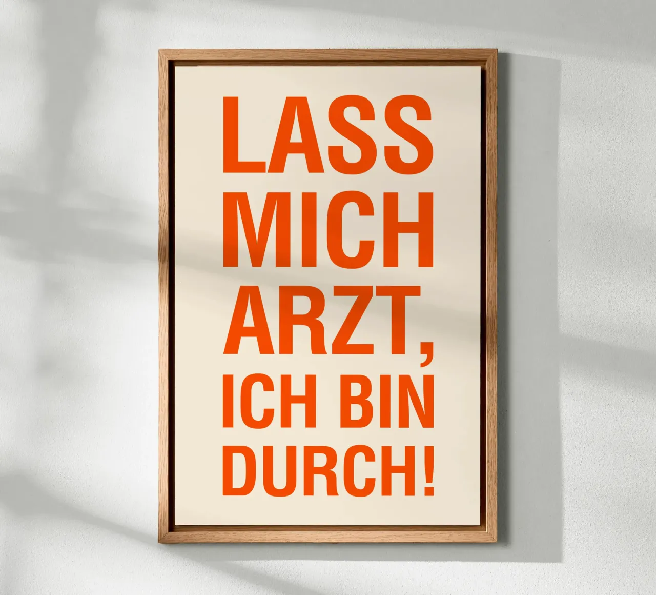 LASS MICH ARZT, ICH BIN DURCH Forex-Platte von The Typo Dept.