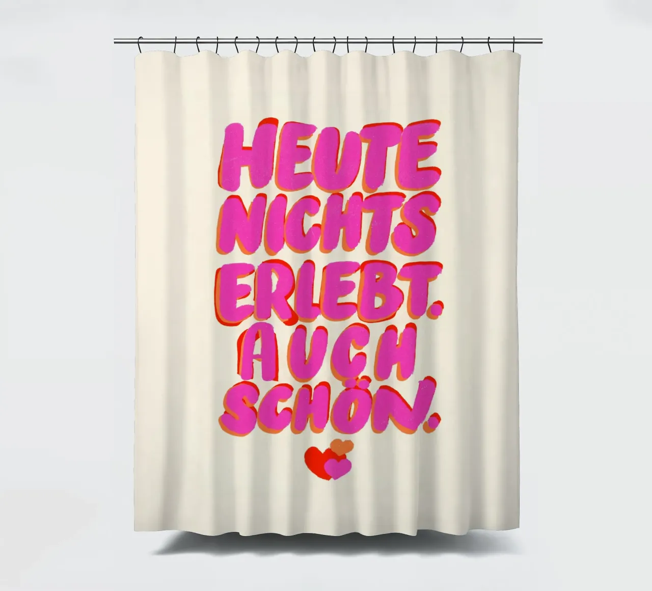 Slow Life Statement shower curtain by QuooodZ by MooodzArt