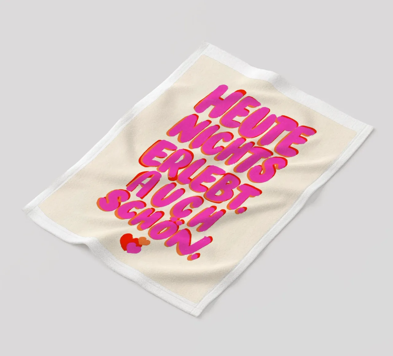 Slow Life Statement fleece blanket by QuooodZ by MooodzArt