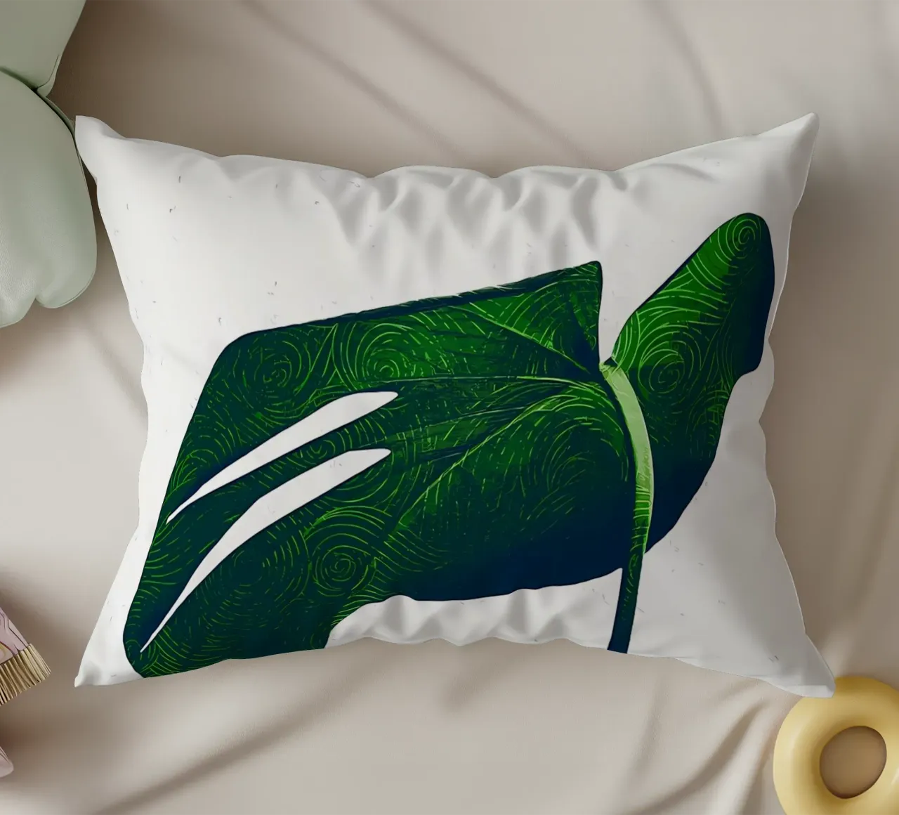 foglia natura monstera cuscino da Patrick L Lord