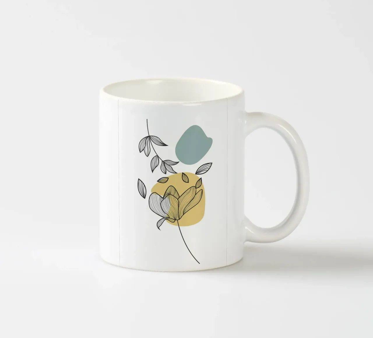 bloemblad botanisch keramische mok van Patrick L Lord