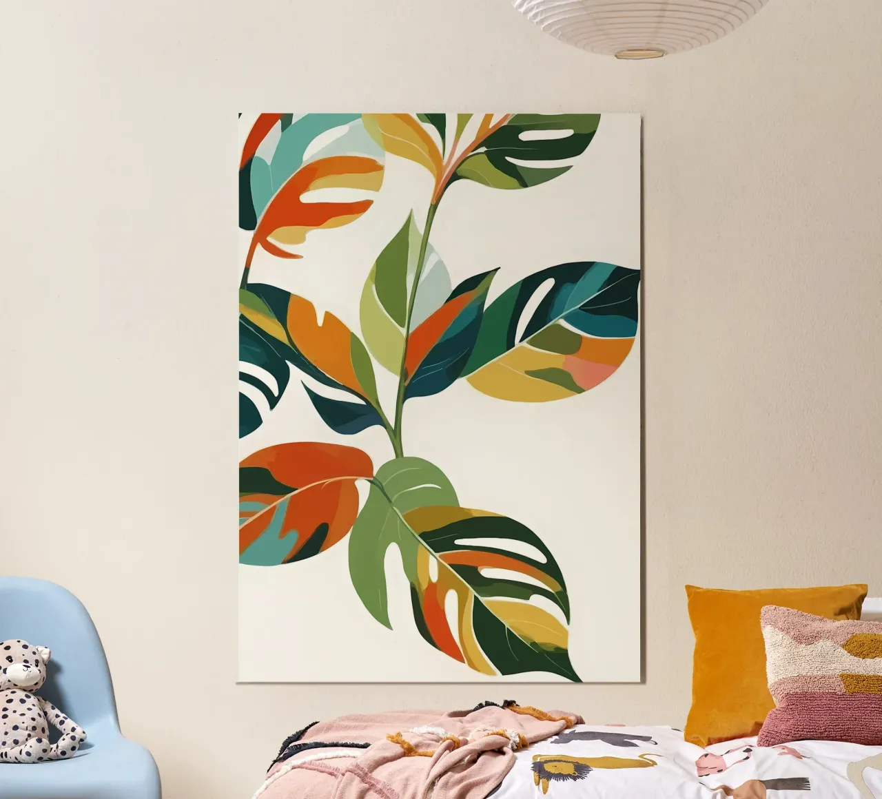 foglia vegetazione natura poster con telaio in plastica da Patrick L Lord