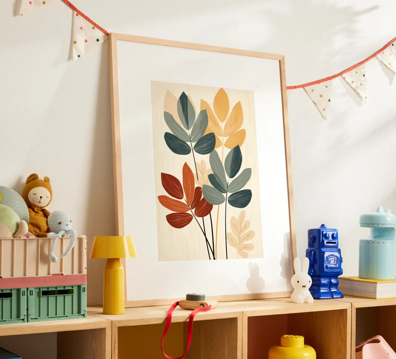 foglie fogliame natura poster con telaio in plastica da Patrick L Lord