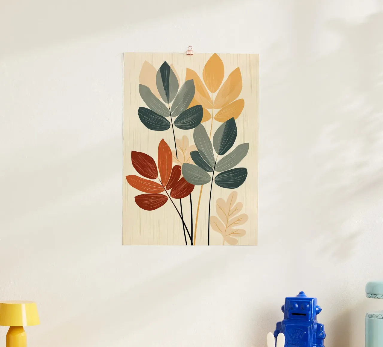 foglie fogliame natura poster con telaio in plastica da Patrick L Lord