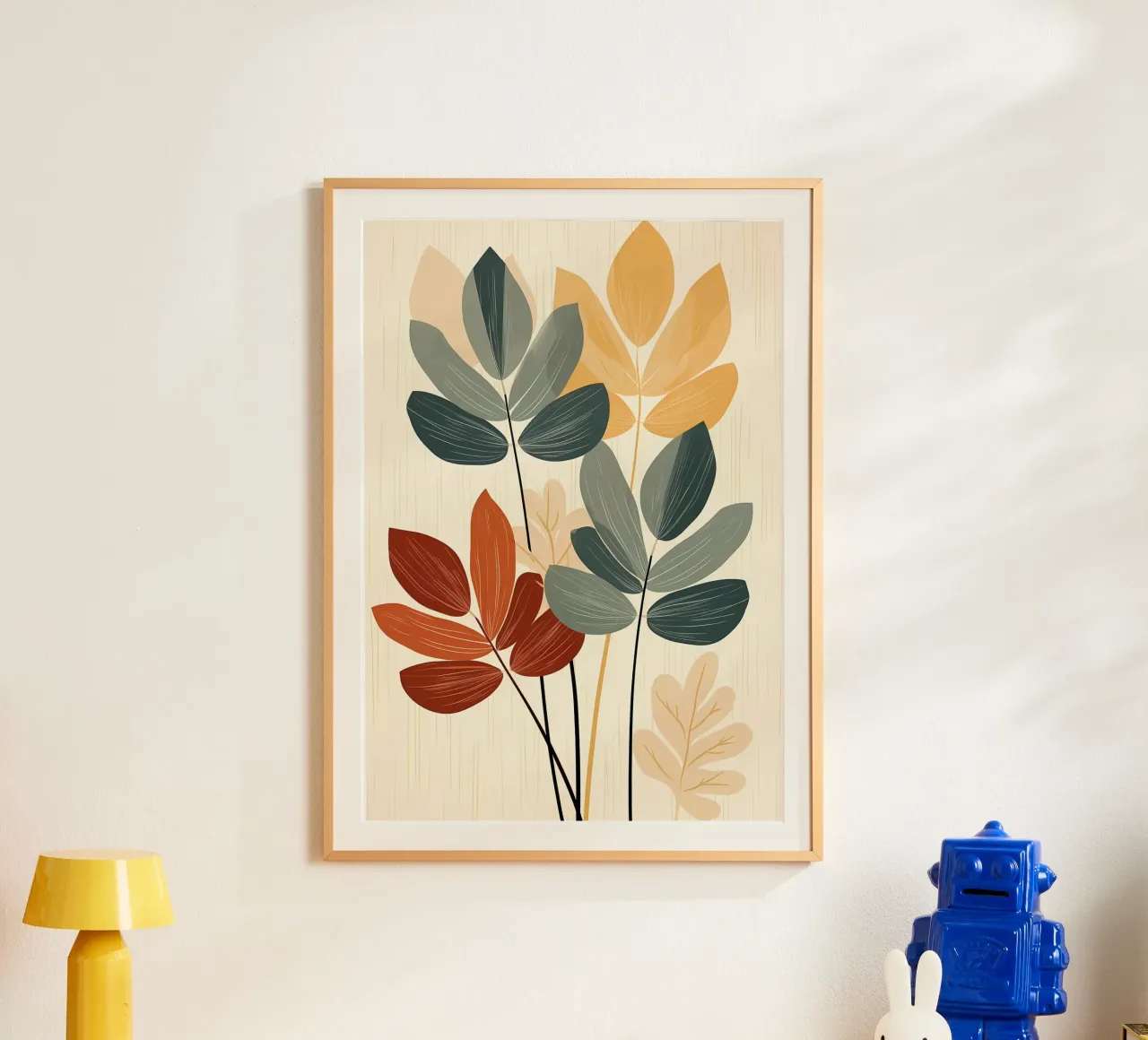 foglie fogliame natura poster con telaio in plastica da Patrick L Lord