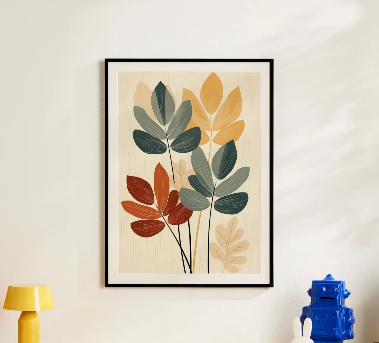 foglie fogliame natura poster con telaio in plastica da Patrick L Lord