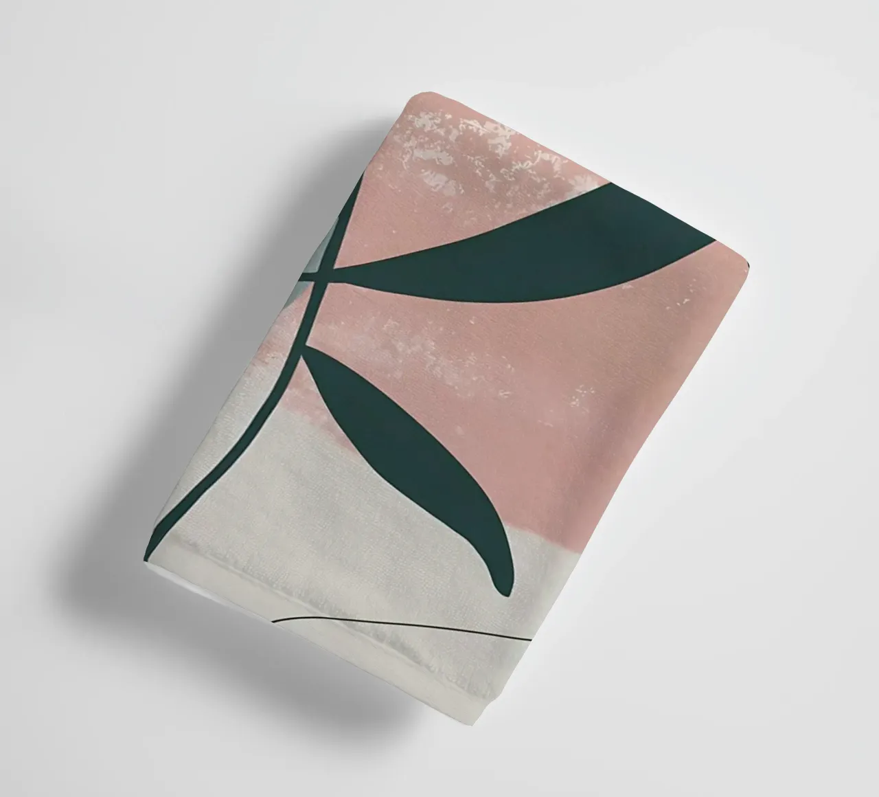 bladeren abstracte vormen cirkels badhanddoek van Patrick L Lord