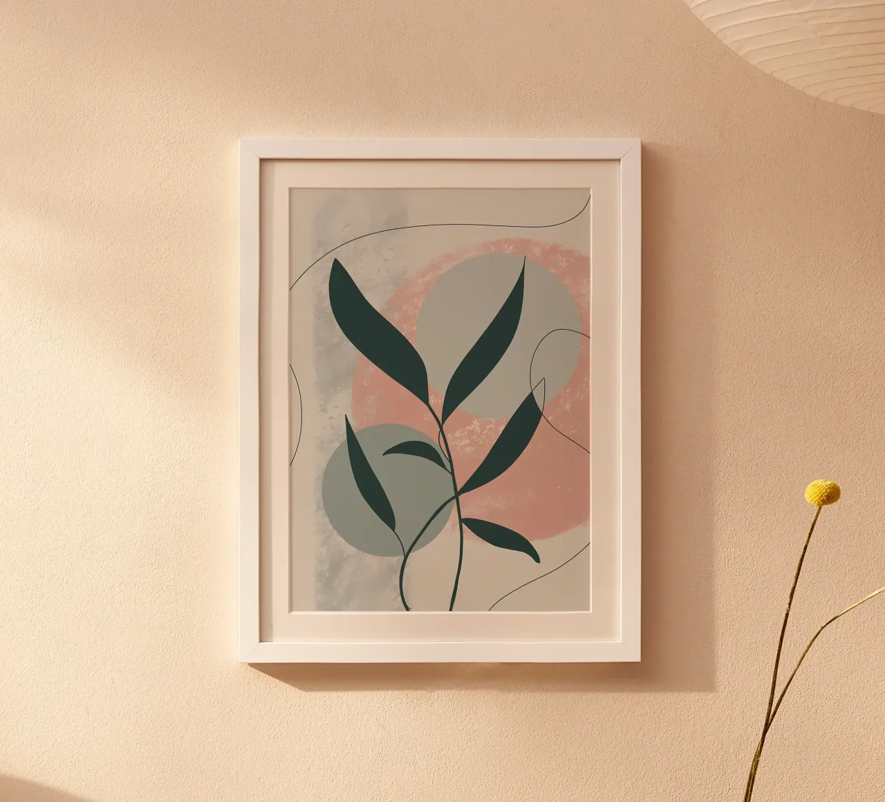 bladeren abstracte vormen cirkels poster van Patrick L Lord