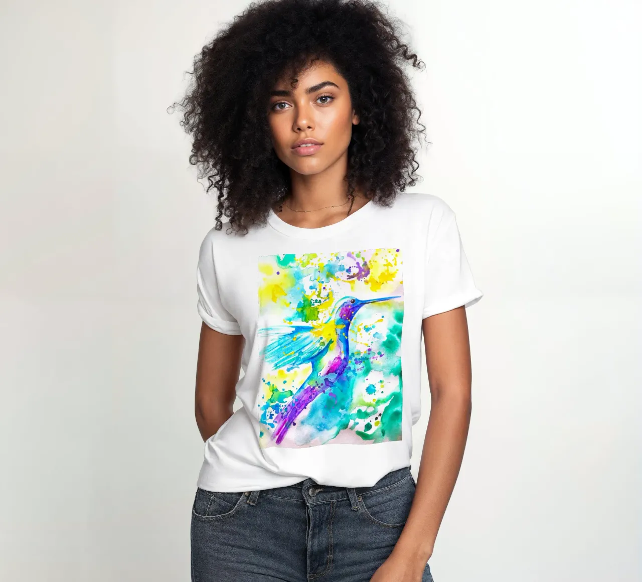 Kolibri women's fitted t-shirt by sum2proveDesign